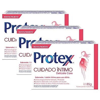 Protex Delicate Care: Sabonete Íntimo em Barra 85g (Kit com 3)