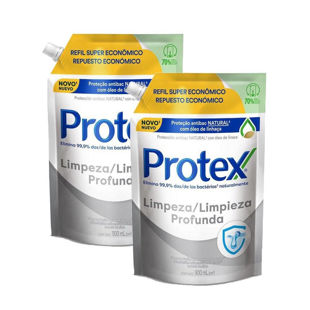 Protex Limpeza Profunda: Kit 2 Refil 900ml