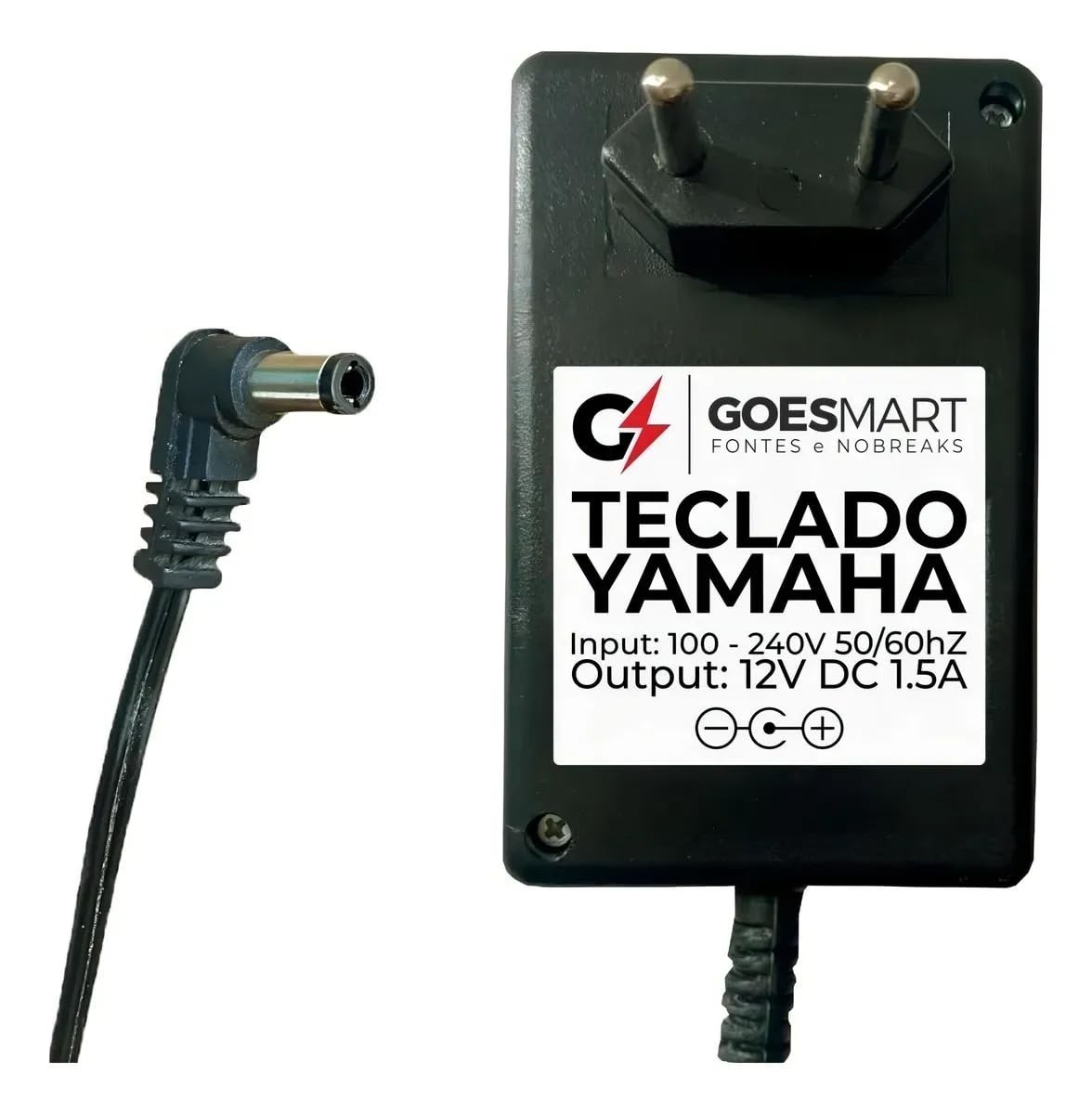 Carregador 12V 1.5A Bivolt para Teclado Yamaha PSR-E223 - Energia Segura e Estável