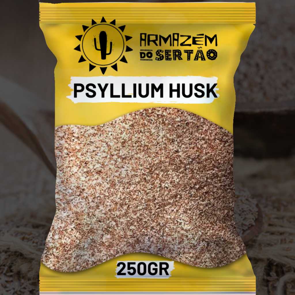 Psyllium Husk Natural 250g: Fibra Pura para Saúde e Saciedade