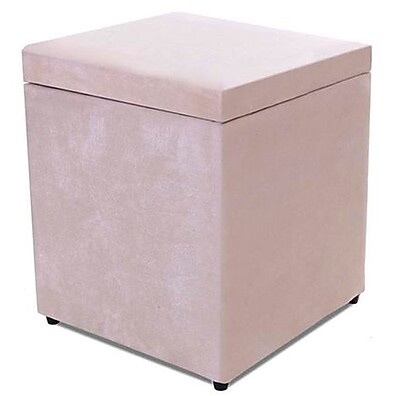 Puff Baú Suede Bege: Organize com Estilo!