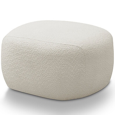 Puff Decorativo Barolo L06 Branco – Sofisticação e Conforto na Sua Sala