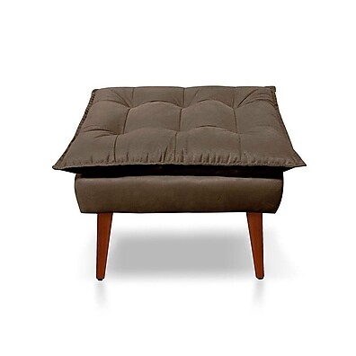 Puff Opala Suede Marrom – Conforto e Elegância em Um Só