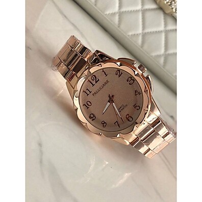 Relógio Feminino Dourado Rose à Prova D'Água: Elegância e Estilo no Pulsar