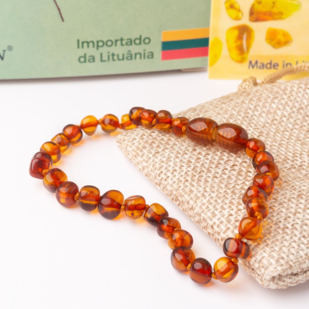 Pulseira Âmbar Lituânia: Alívio Natural e Elegância