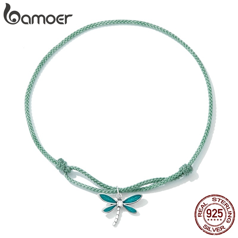 Pulseira Bamoer Prata 925: Libélula e Estilo!