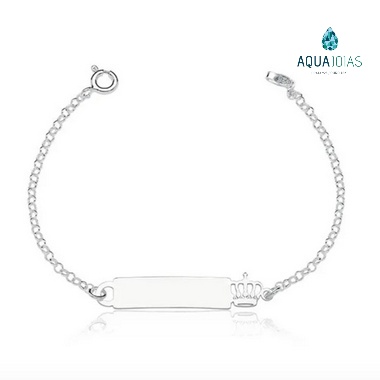 Pulseira Coroa Infantil Prata 925: Realeza no Pulso!
