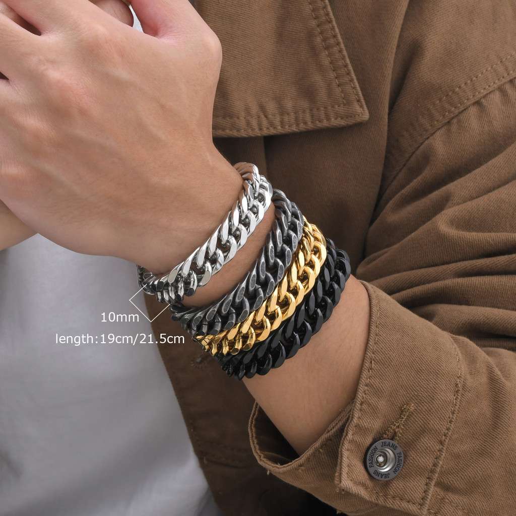 Pulseira Cubana Miami 10mm Vnox: Estilo e Durabilidade
