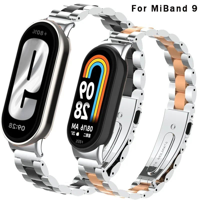 Pulseira de Aço Inox Mi Band 8/9
