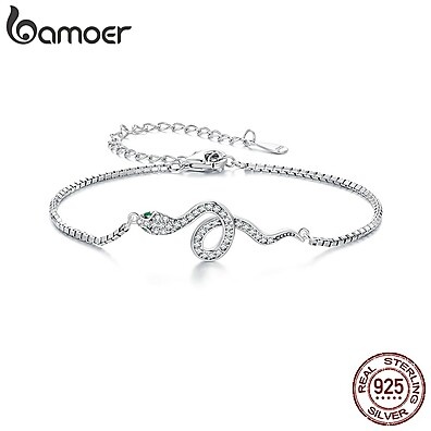 Pulseira de Cobra Prata 925 Bamoer – Elegância e Sorte