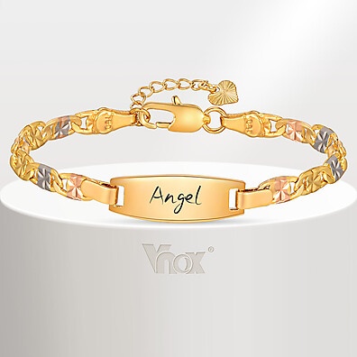 Pulseira de Identificação Infantil VNox: Nome Personalizado