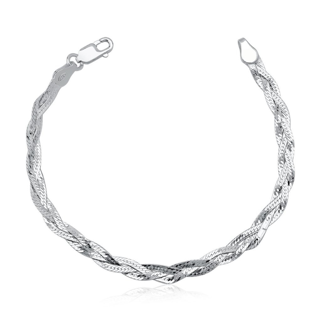 Pulseira de Prata 925 Trançada: Elegância Atemporal