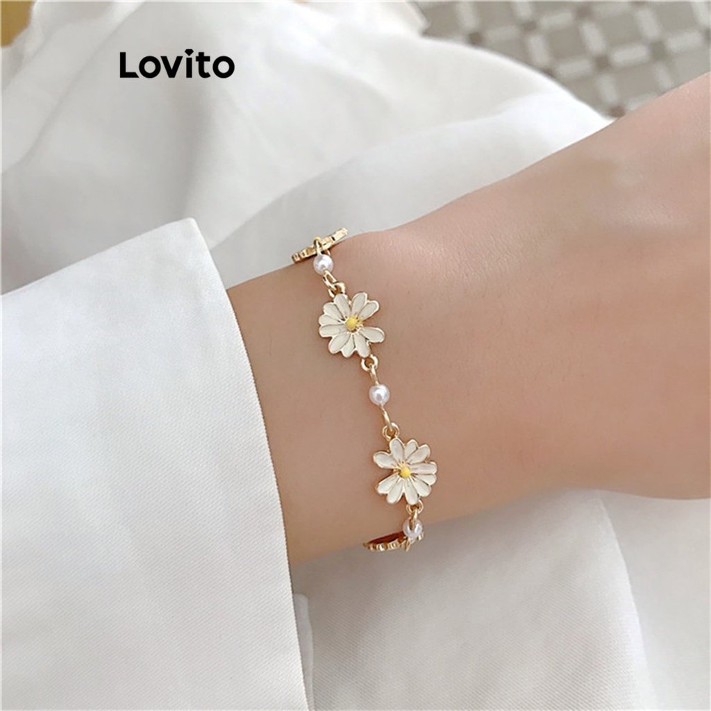 Pulseira Floral Lovito: Elegância Casual