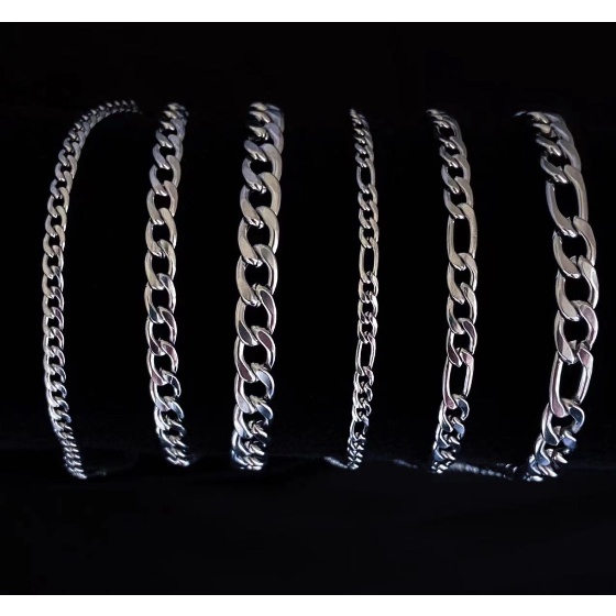 Pulseira Masculina de Aço Inoxidável 3-5mm: Estilo Moderno e Durabilidade