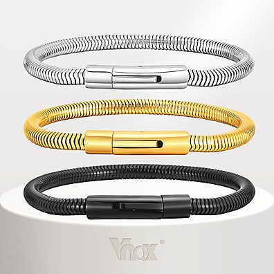 Pulseira Masculina Vnox: Elegância Minimalista