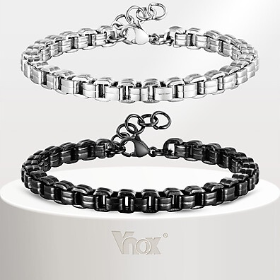 Pulseira Masculina Vnox: Estilo Punk Hip Hop
