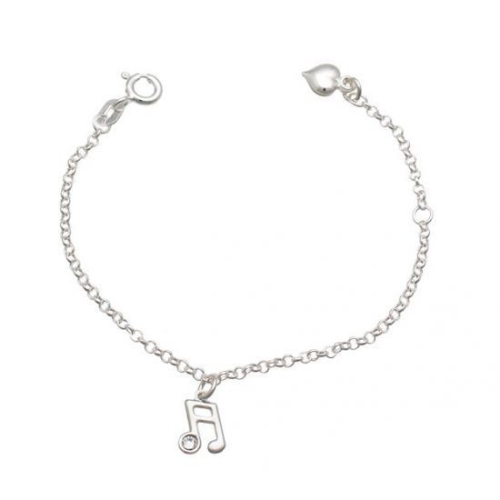 Pulseira Nota Musical Prata 925: Encanto para Crianças!