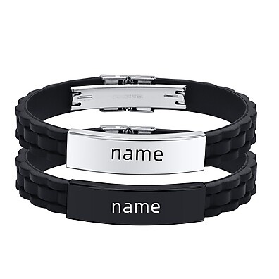 Pulseira Personalizada Masculina: Nome Gravado