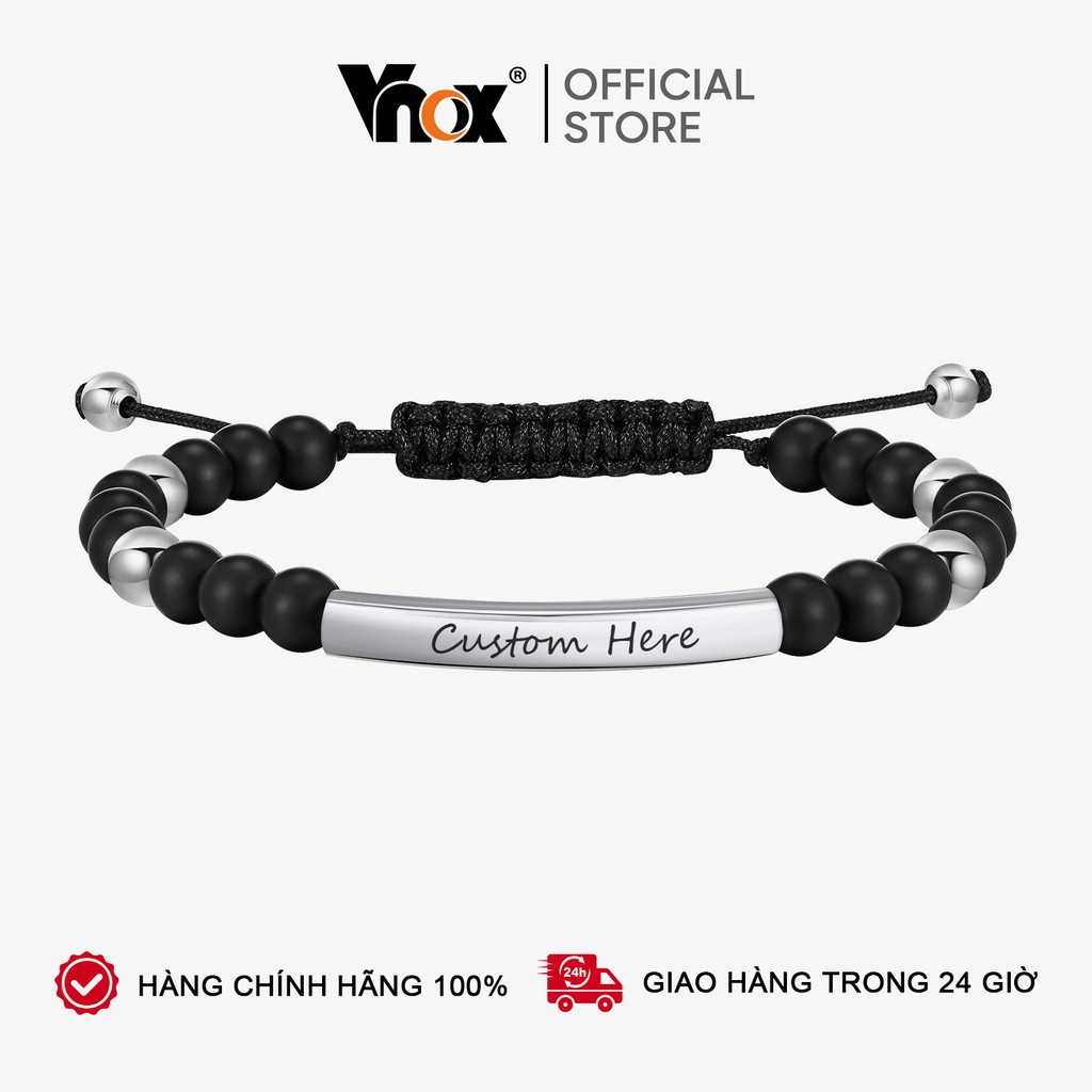 Pulseira Personalizada Masculina VNox: Nome Grátis!