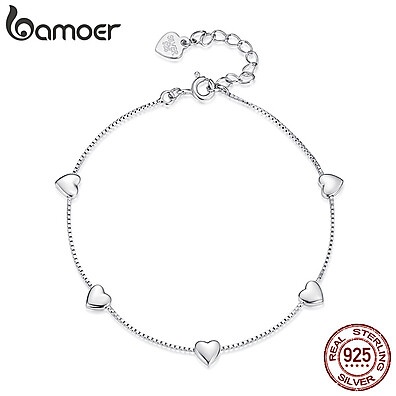 Pulseira Prata 925 Bamoer: Amor e Elegância