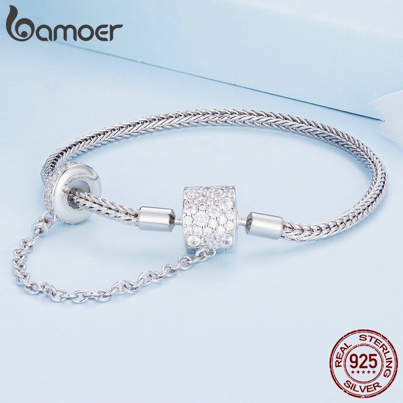 Pulseira Prata 925 Bamoer: Elegância Simples