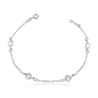 Pulseira Prata 925 Coração: Brilho e Elegância