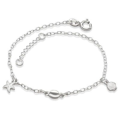 Pulseira Prata 925: Encanto dos Elementos do Mar