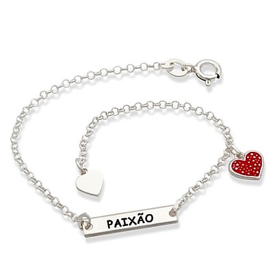 Pulseira Prata 925: Paixão e Coração