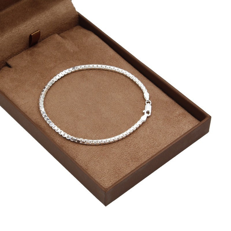 Pulseira Prata 925 Veneziana: Elegância Masculina