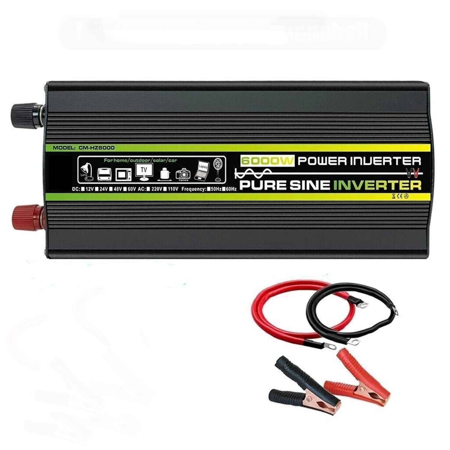 Inversor Onda Senoidal Pura 6000W 12V/24V/48V/60V para 220V: Energia Confiável para Casa, Carro e Sistema Solar