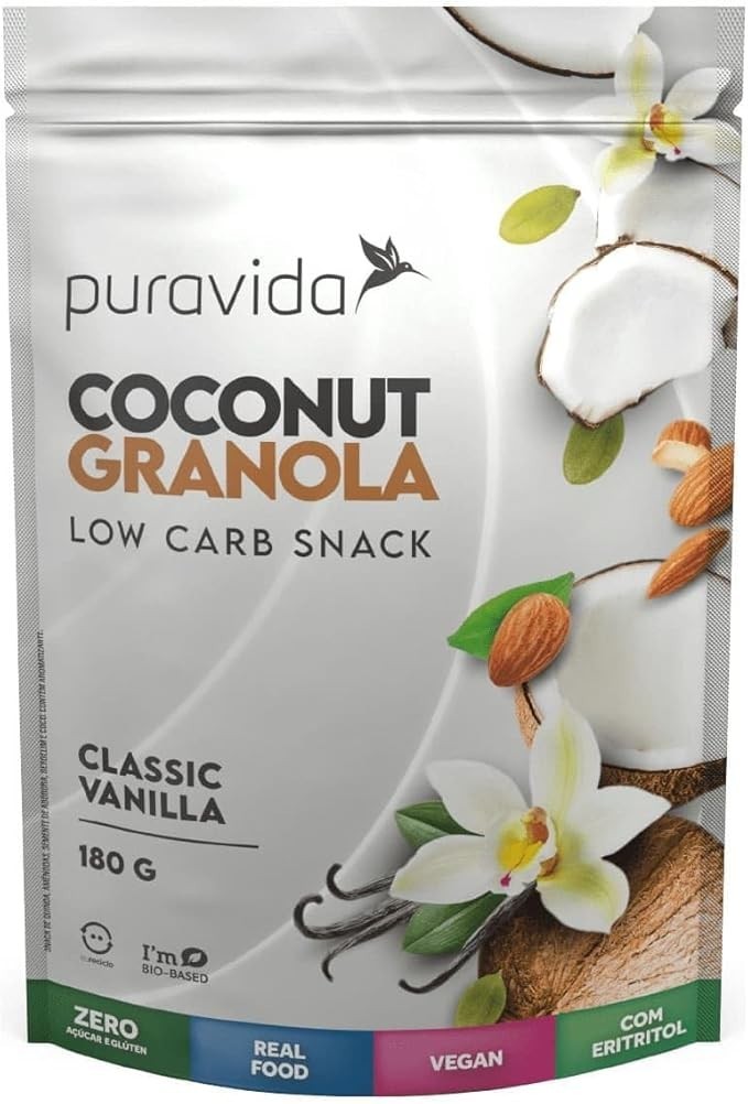 Puravida Coconut Granola Coco Sabor Baunilha 180g