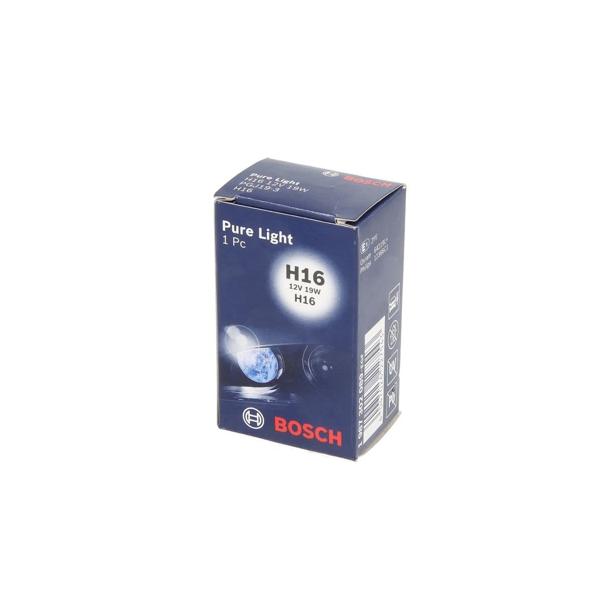 Bosch Lâmpada Farol H16 Pure Light 12V 19W: Ilumine Sua Estrada com Segurança e Qualidade