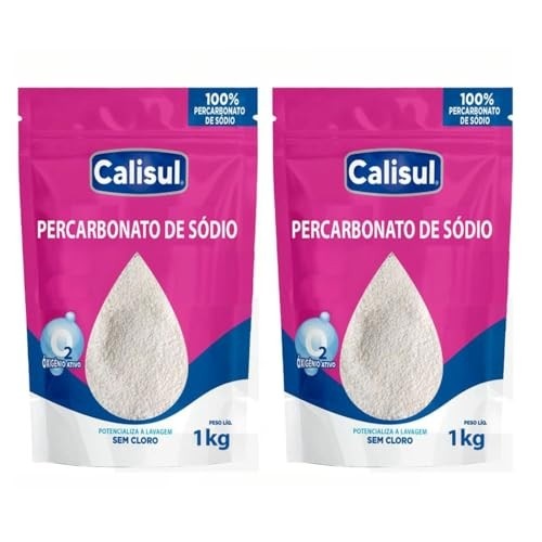 Percarbonato de Sódio Calisul 100% Puro - Limpeza Profunda 2kg - Alvejante Sem Cloro para Roupas e Superfícies