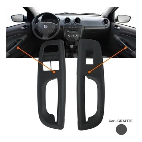 Puxadores de Porta Gol Voyage G5/G6 Preto – Qualidade Autoplast