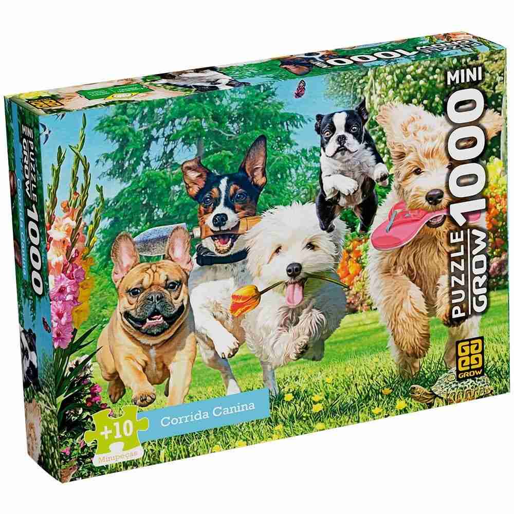 Puzzle 1000 Peças: A Corrida Canina Mais Divertida!
