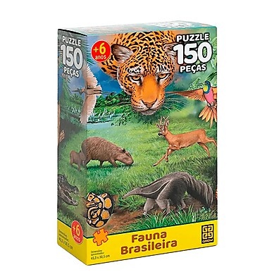 Puzzle 150 Peças Fauna Brasileira – Diversão e Aprendizado