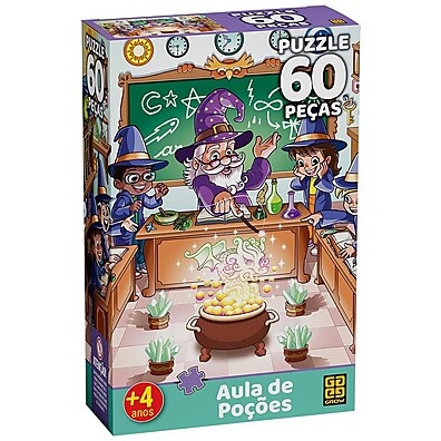 Puzzle 60 Peças: Aventura na Aula de Poções