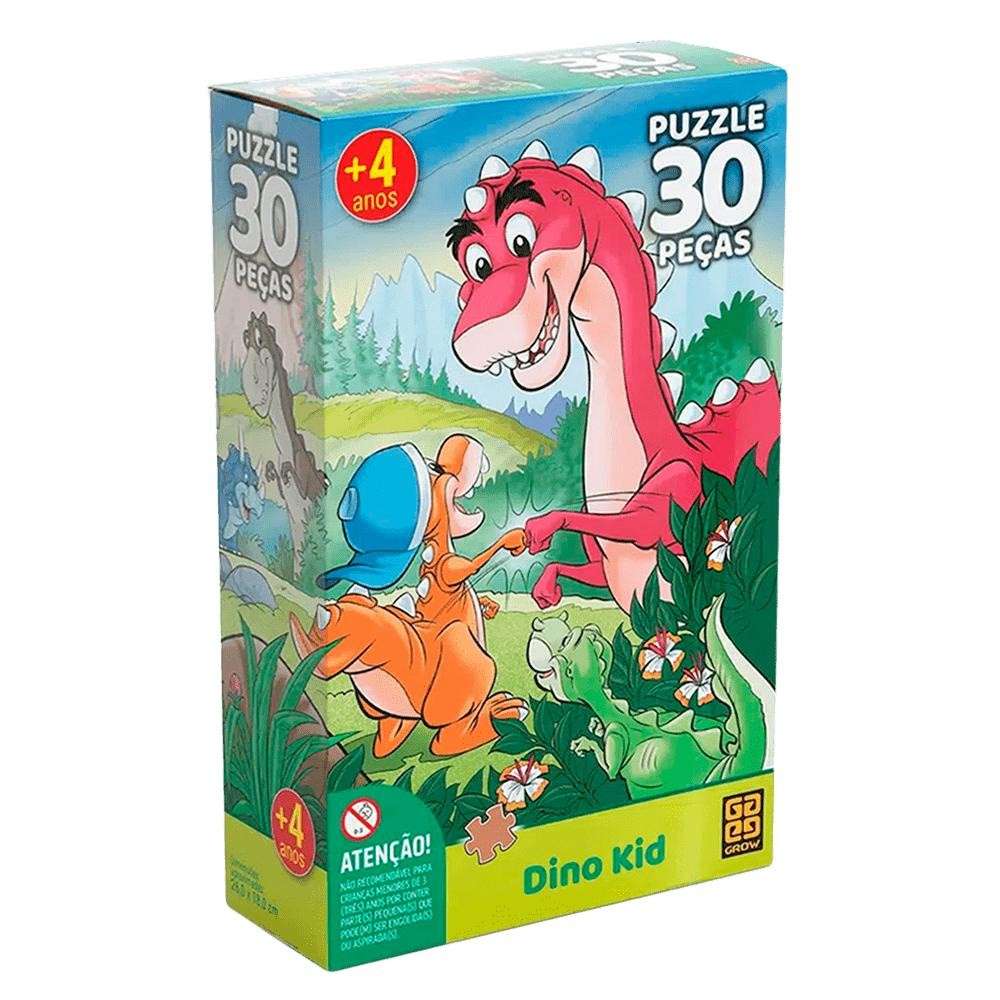 Puzzle Dino Kid 30 Peças: Diversão e Aprendizado!