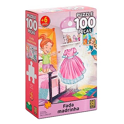 Puzzle Fada Madrinha 100 Peças: Diversão e Relaxamento