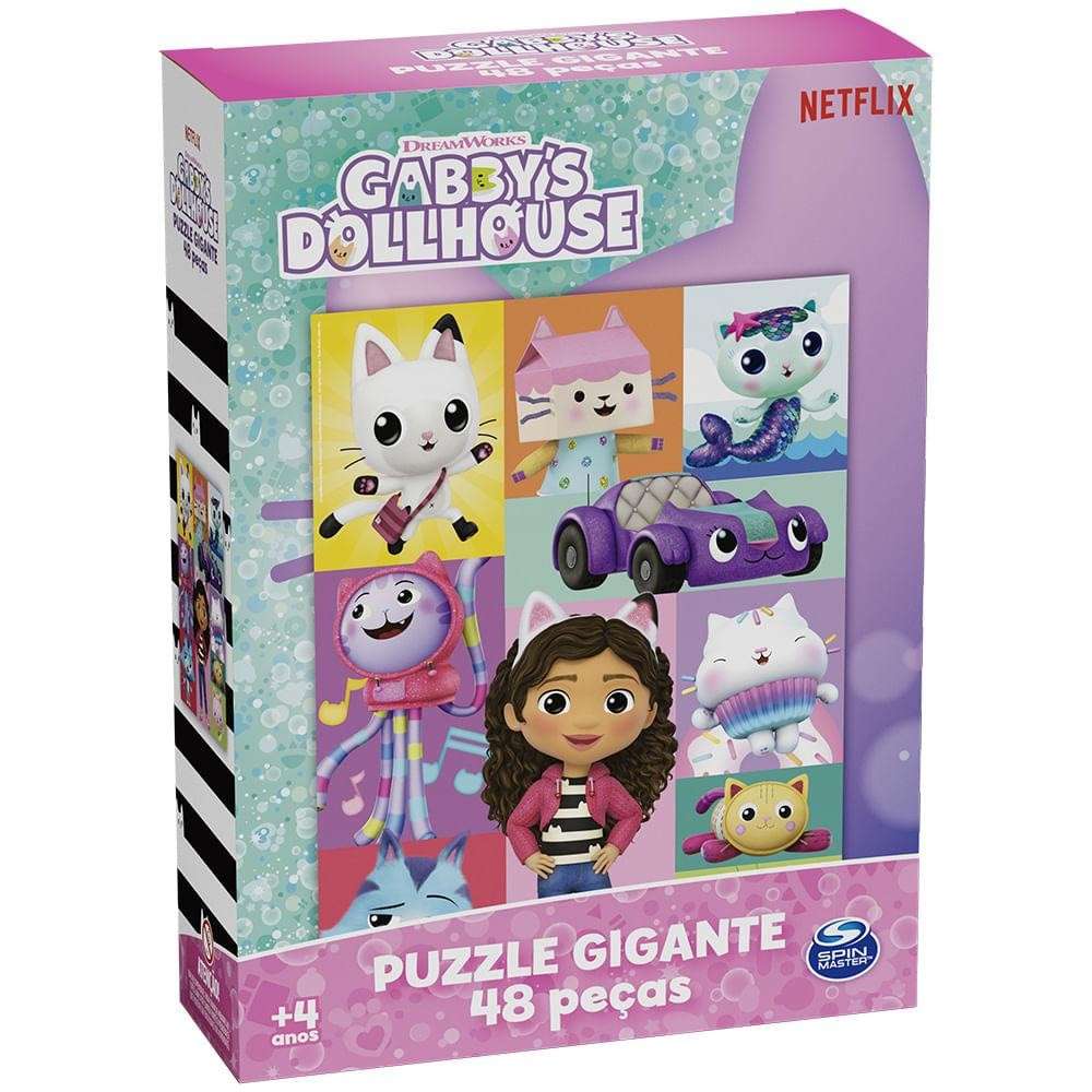 Puzzle Gabby's Dollhouse: 48 Peças Gigantes!