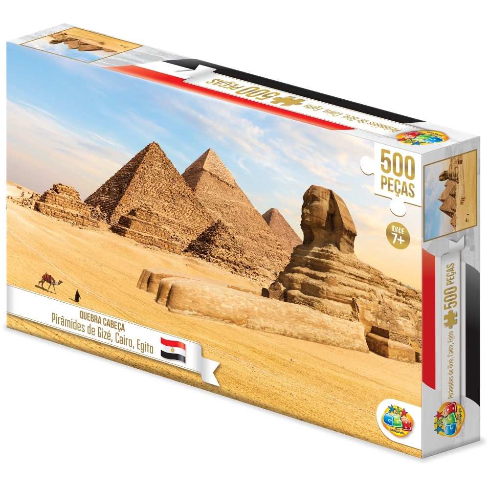 Puzzle Pirâmides de Gizé: 500 Peças de Desafio!