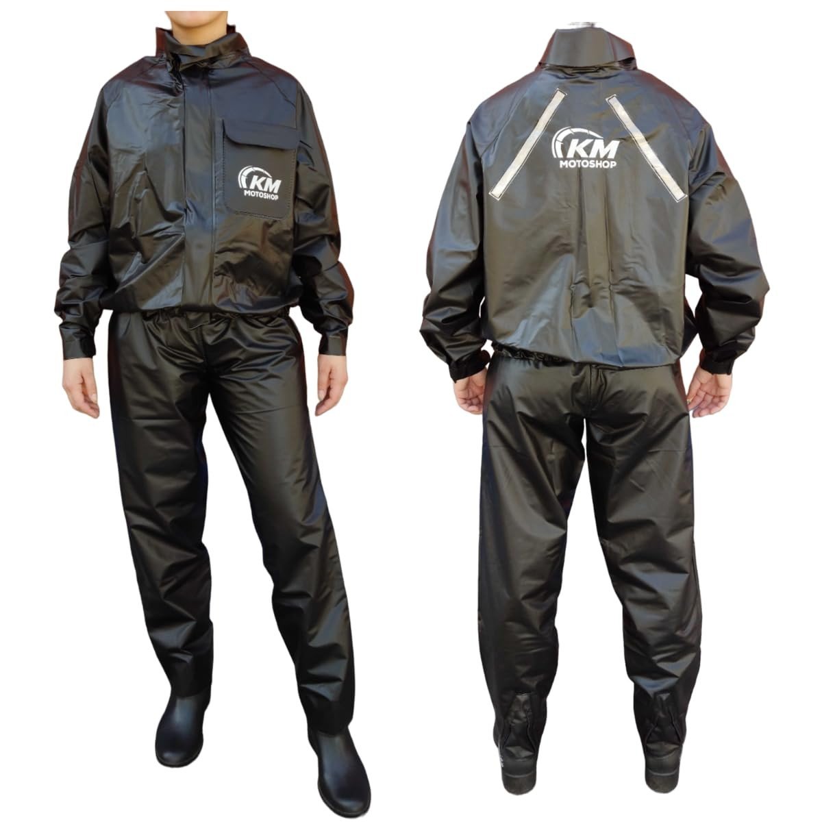 Capa de Chuva PVC KM Motoshop EGG: Leve, Resistente e 100% Impermeável para Motoqueiros
