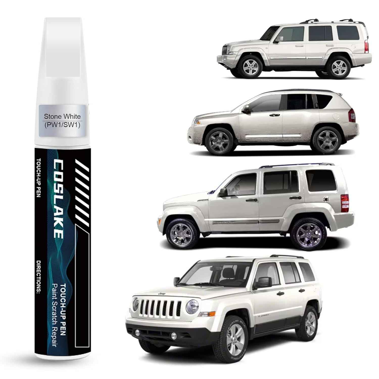 Tinta de Retoque para Carro Stone White PW1/SW1 - Kit Reparo Arranhões Jeep