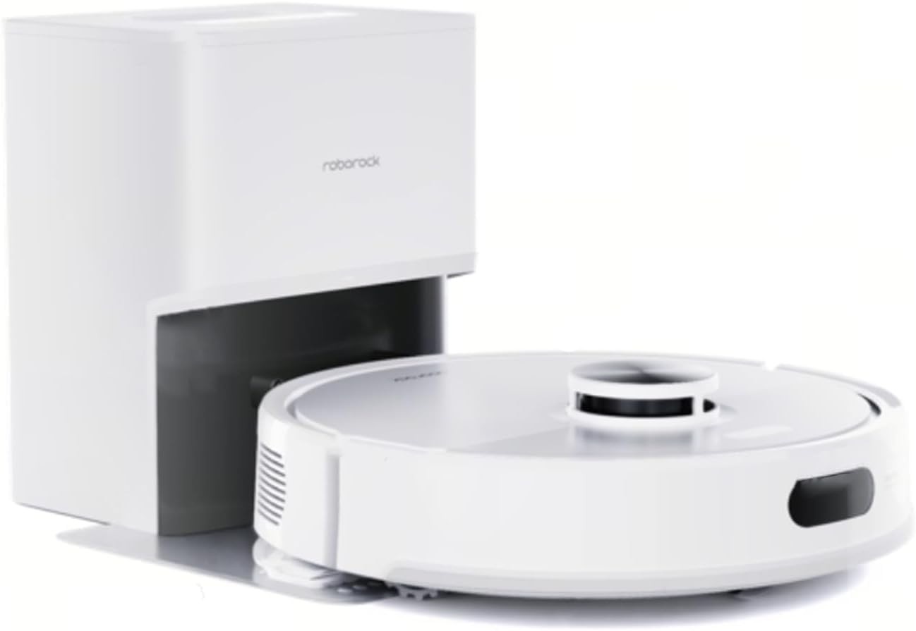 Roborock Q7 L5+ Aspirador Robô com Autoesvaziamento, 8000Pa, Navegação LiDAR, Esfregão App Controlado