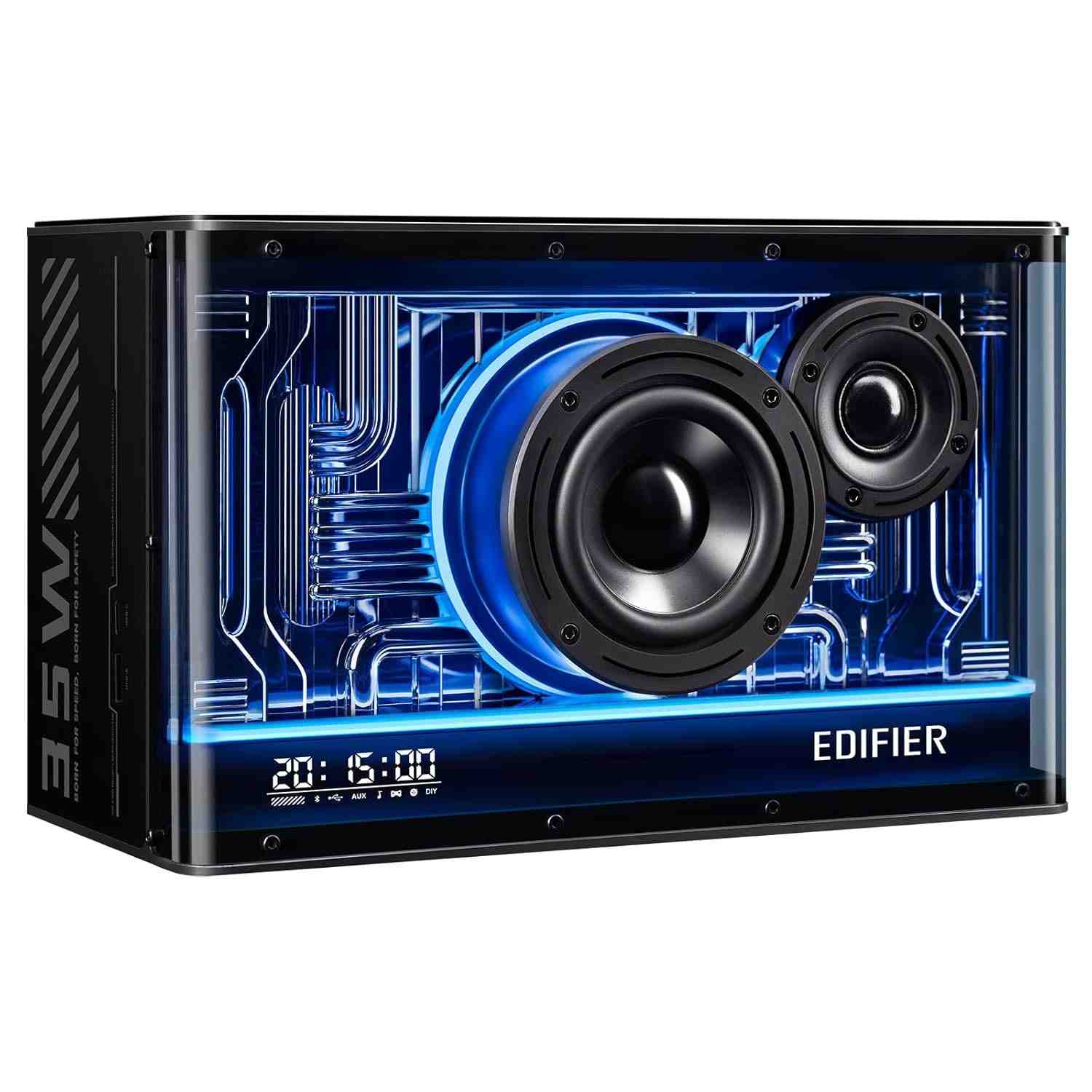Caixa de Som Bluetooth Edifier QD35 40W RMS - Som Hi-Res e Design Moderno (Preta)