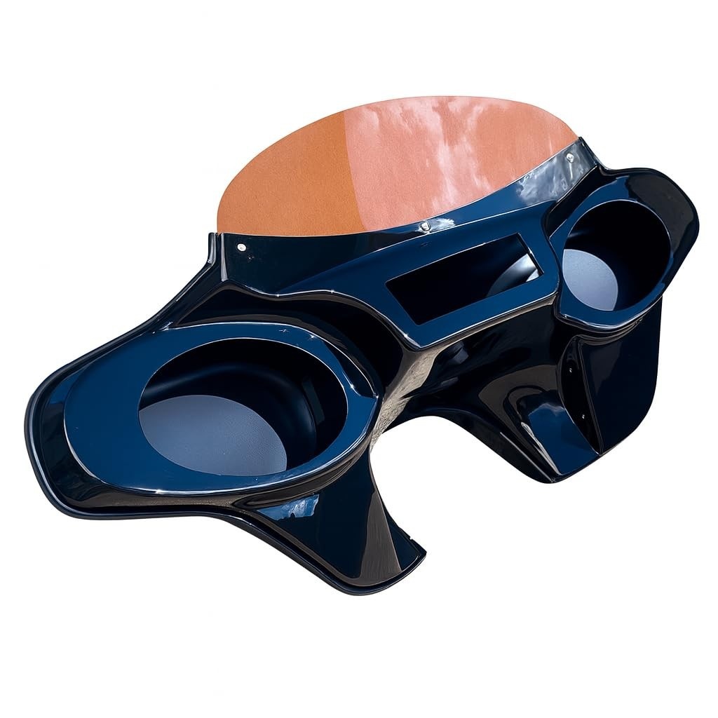 Carenagem Batwing QK Racing para Harley Softail Deluxe (1987-2017) com Para-brisa e Suporte para Alto-falante 6x9