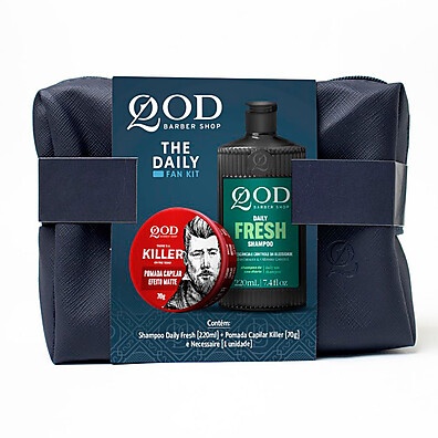 QOD Barber: Shampoo + Pomada Killer e Nécessaire