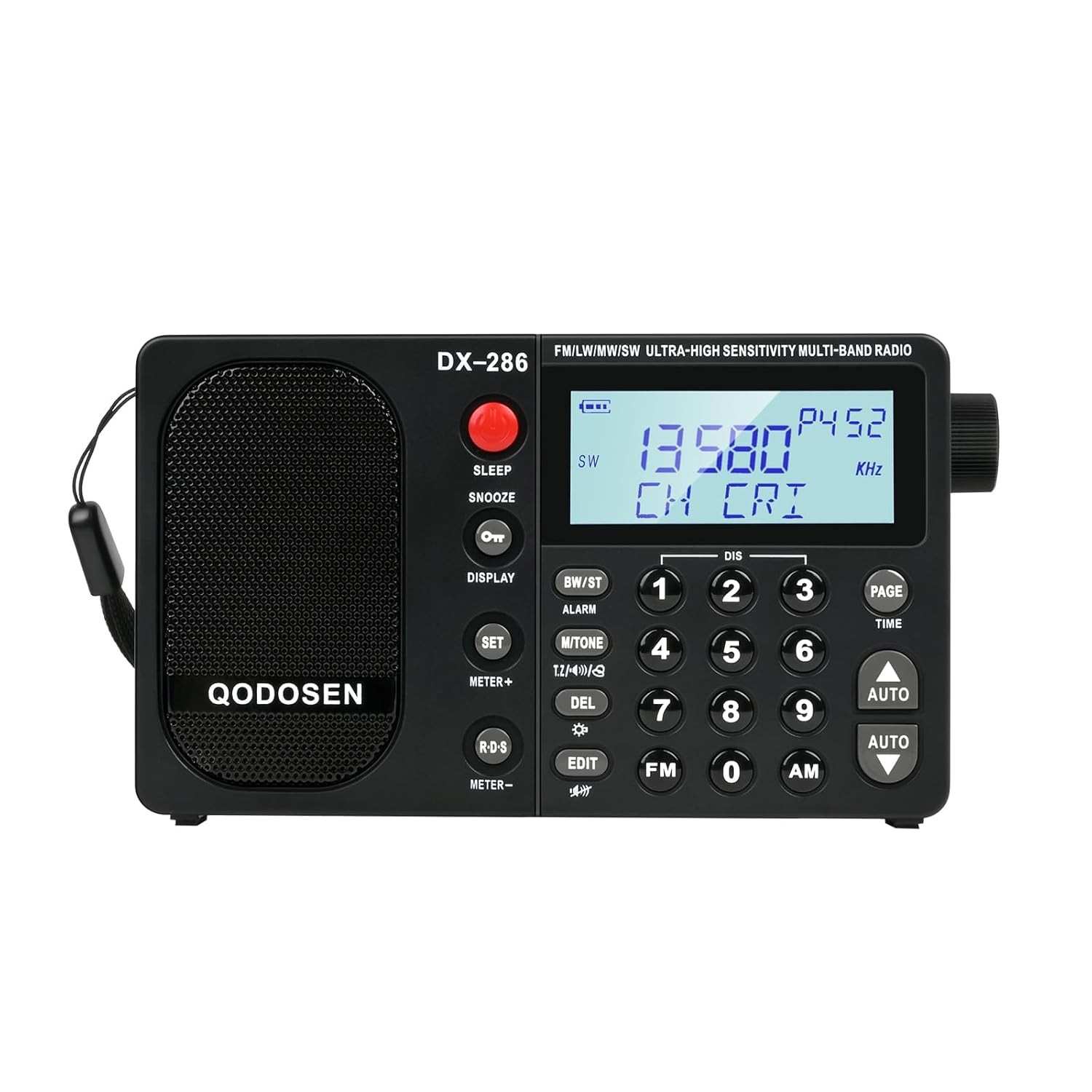 Rádio Portátil QODOSEN DX-286: Recepção Superior com Chip Automotivo TEF6686
