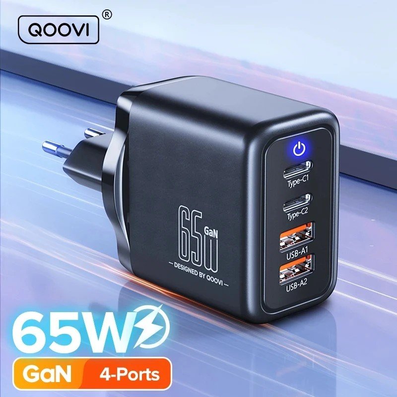 QOOVI 65W GaN: Carregador Turbo para Seu Mundo Digital