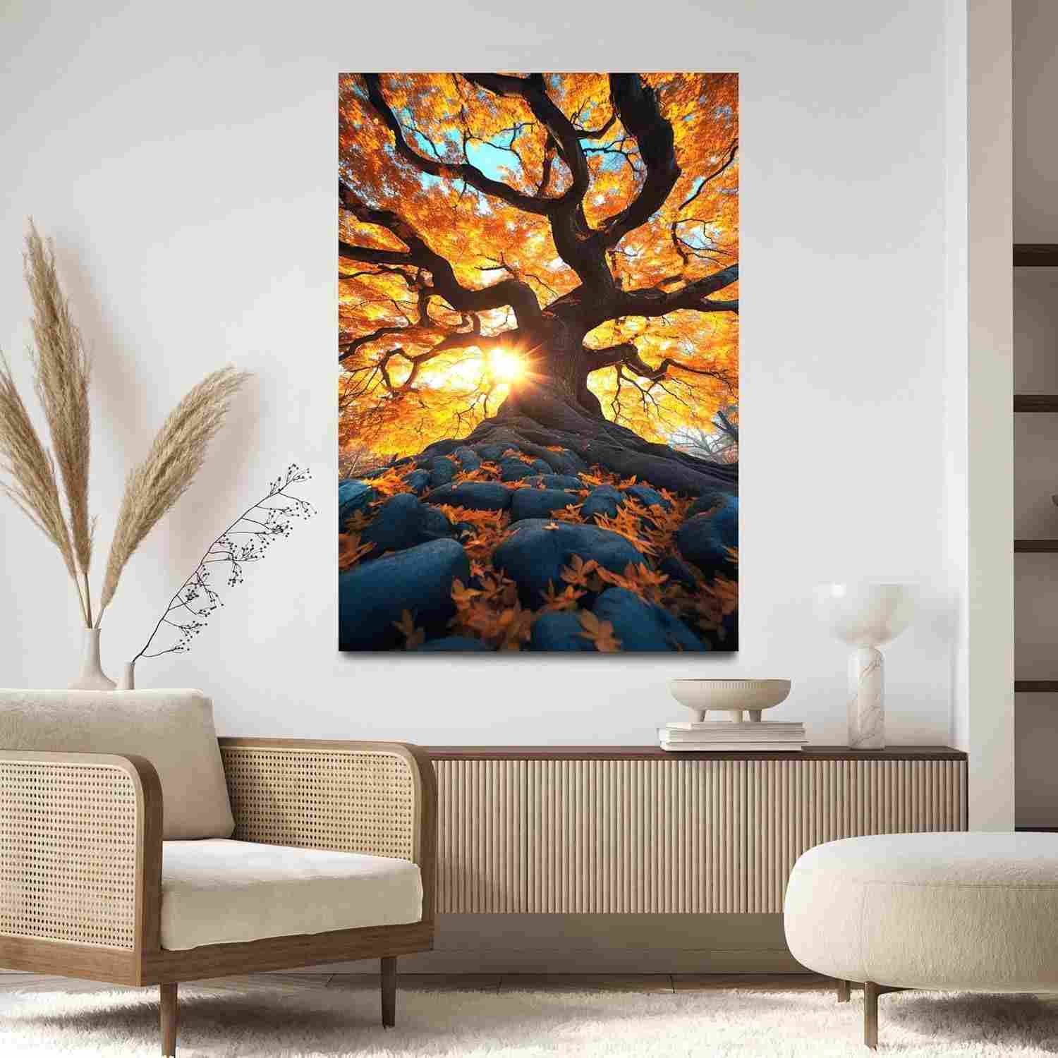 Quadro Decorativo Arvore da Vida 40x60 - Design Moderno para Sala, Quarto ou Hall